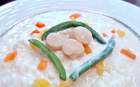 帆立と大根のクリームリゾット